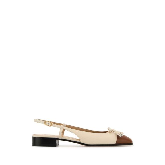 Valentino Garavani Women Two-Tone Leather Valet Du Roe Ballerinas